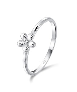 Flower Designed Silver Ring NSR-4057